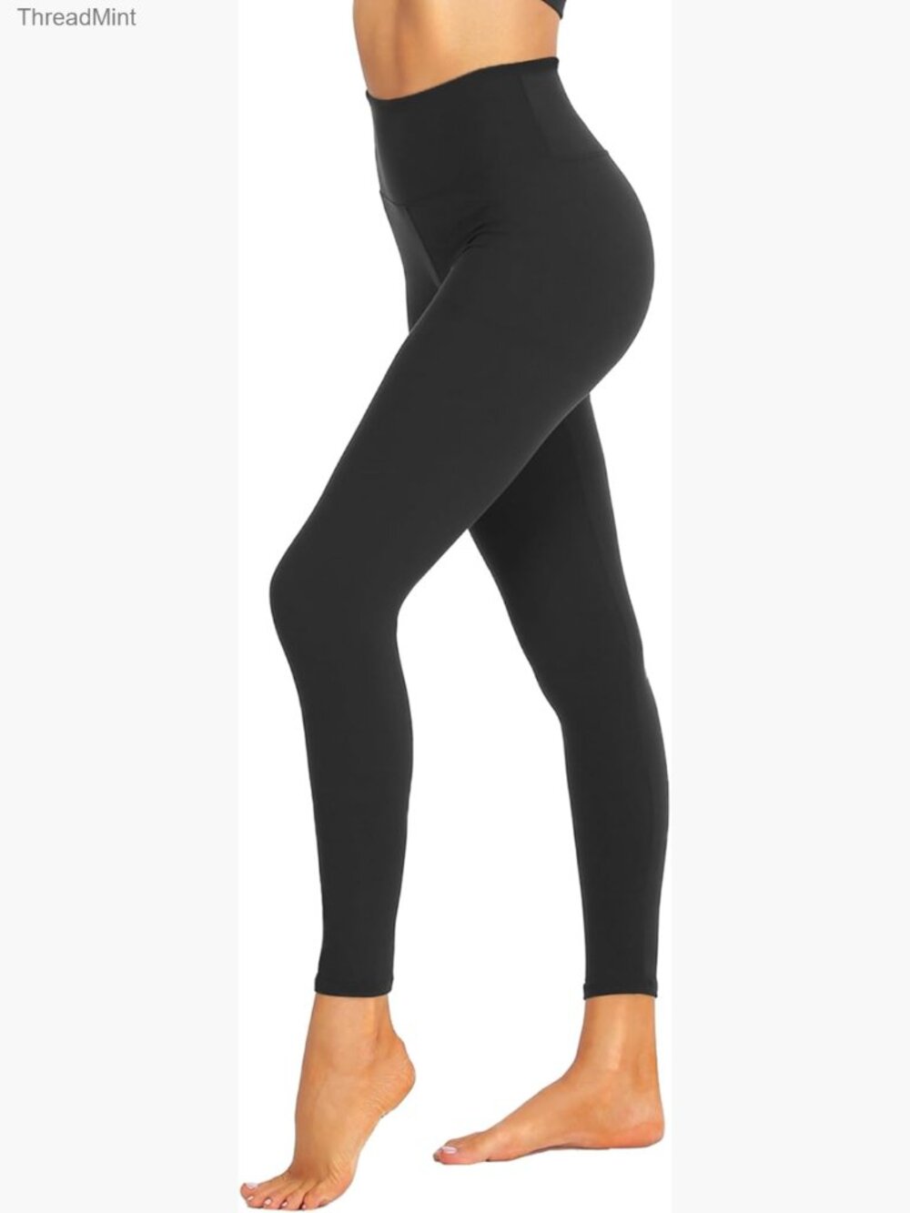 High Waisted Tummy Control Leggings for Workout Yoga Soft Opaque